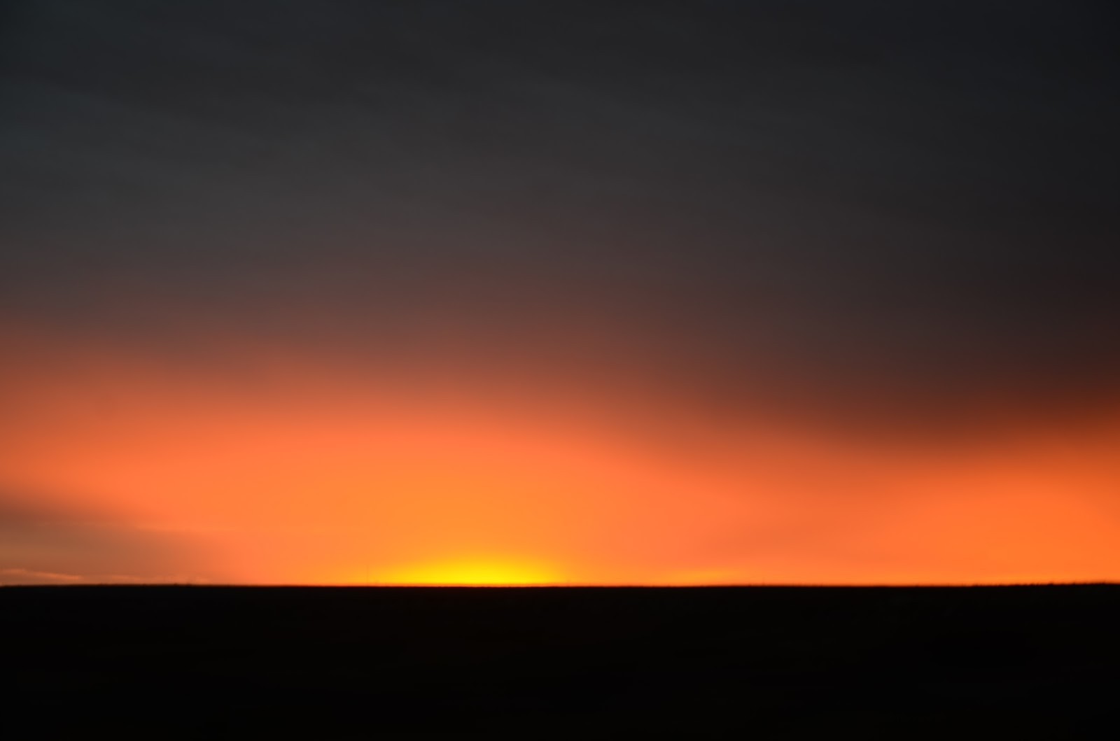 Pr do sol chegando a Puerto Madryn